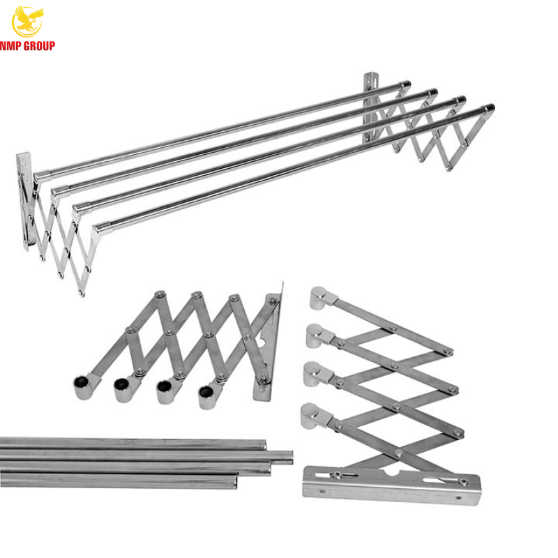 Giàn phơi đồ inox co giãn thông minh 